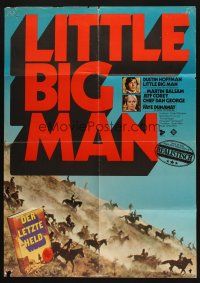 9r764 LITTLE BIG MAN red title style German '71 Dustin Hoffman as most neglected hero!