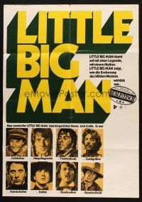 9r766 LITTLE BIG MAN yellow title style German '71 Dustin Hoffman as most neglected hero!