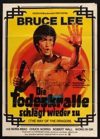 9r802 RETURN OF THE DRAGON German R79 Bruce Lee classic, great artwork of Lee!