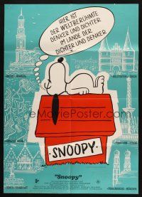 9r814 SNOOPY COME HOME green style German '72 Peanuts, Charlie Brown, great Schulz art of Snoopy!