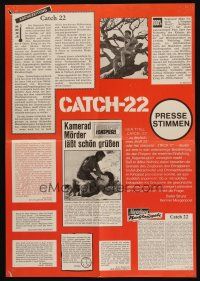 9r669 CATCH 22 German 16x23 '70 directed by Mike Nichols, based on the novel by Joseph Heller!