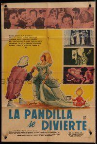 9r485 LA PANDILLA SE DIVIERTE Mexican poster '59 Angelica Maria, Pablo Marichal, Alfonso Zulueta!