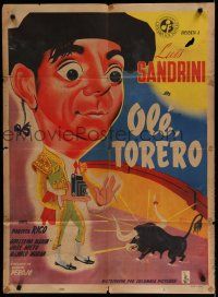 9r494 OLE TORERO Mexican poster '48 Luis Sandrini, Paquito Rico, Guillermo Marin!