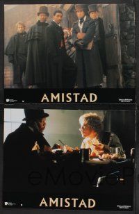 9r342 AMISTAD set of 12 French LCs '97 Steven Spielberg directed, Morgan Freeman, Anthony Hopkins!