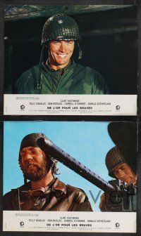 9r327 KELLY'S HEROES set of 16 French LCs '70 Clint Eastwood, Donald Sutherland, WWII!