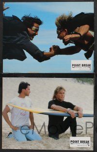 9r387 POINT BREAK set of 9 French LCs '91 Keanu Reeves & Patrick Swayze, Lori Petty, extreme!