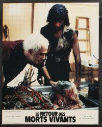 9r358 RETURN OF THE LIVING DEAD set of 12 French LCs '85 images of wacky zombies & punk rockers!