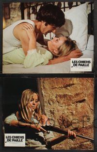 9r389 STRAW DOGS set of 9 style A French LCs '72 Dustin Hoffman & Susan George, Sam Peckinpah!