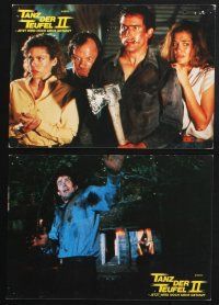 9r594 EVIL DEAD 2 set of 11 German LCs '87 Sam Raimi, Bruce Campbell is Ash, Dead By Dawn!