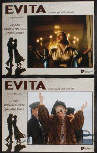 9r619 EVITA set of 7 German LCs '97 Madonna as Eva Peron, Antonio Banderas, Oliver Stone!