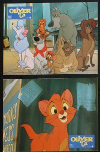 9r585 OLIVER & COMPANY set of 12 German LCs '88 Walt Disney cats & dogs in New York City!
