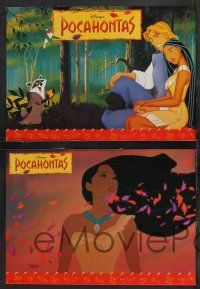 9r570 POCAHONTAS set of 16 German LCs '95 Disney, Native American Indians, great cartoon images!