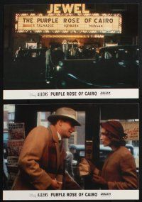 9r586 PURPLE ROSE OF CAIRO set of 12 German LCs '85 Woody Allen, Jeff Daniels, Mia Farrow, Aiello!