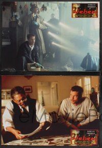 9r614 SEVEN set of 8 German LCs '95 action images of Morgan Freeman & Brad Pitt!