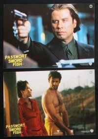 9r617 SWORDFISH set of 8 German LCs '01 John Travolta, Hugh Jackman, Don Cheadle, Halle Berry!