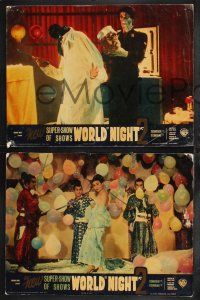 9r005 WORLD BY NIGHT NO 2 set of 3 English Italian LCs '62 great images from nightlife documentary!