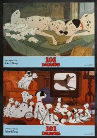 9r086 ONE HUNDRED & ONE DALMATIANS set of 12 Spanish LCs R80s classic Disney canine family cartoon!