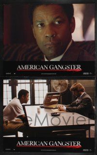 9s073 AMERICAN GANGSTER 8 LCs '07 Denzel Washington, Russell Crowe, Ridley Scott directed!