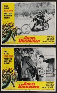 9s079 ANGEL UNCHAINED 8 LCs '70 AIP, Don Stroud, Tyne Daly, bikers & hippies!