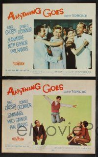 9s081 ANYTHING GOES 8 LCs '56 Donald O'Connor, Bing Crosby, Mitzi Gaynor, Zizi Jeanmaire!