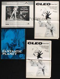 9t036 LOT OF 15 CUT PRESSBOOKS AND SUPPLEMENTS '60s-70s cool advertising from a variety of movies!