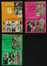 9t018 LOT OF 3 HARDCOVER WHATEVER BECAME OF BOOKS '60s-70s famous personalities of yesteryear!