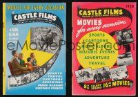 9t005 LOT OF 2 CATALOGS FROM CASTLE FILMS '50 8mm & 16mm movies for every occasion!