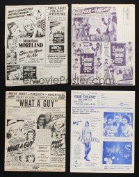 9t022 LOT OF 4 PRESS SHEETS AND SAMPLE HERALDS FROM ALL-BLACK FILMS '40s Mantan Moreland & more!