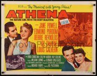 9w023 ATHENA style A 1/2sh '54 nature girl Jane Powell, Edmund Purdom, Debbie Reynolds, Vic Damone!