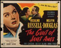9w101 GUILT OF JANET AMES 1/2sh '47 Douglas, don't condemn Rosalind Russell until you see it!