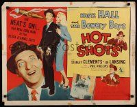 9w120 HOT SHOTS style A 1/2sh '56 Huntz Hall & The Bowery Boys are the big shots of the TV nutwork!