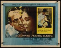 9w163 MIDDLE OF THE NIGHT style B 1/2sh '59 sexy young Kim Novak w/older Fredric March!