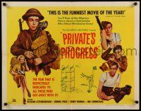 9w194 PRIVATE'S PROGRESS 1/2sh '56 John Boulting directed, Richard Attenborough, Dennis Price