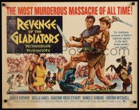 9w205 REVENGE OF SPARTACUS 1/2sh '65 Michele Lupo's La vendetta di Spartacus, cool artwork!