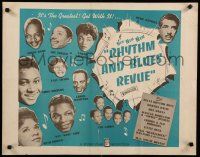 9w206 RHYTHM & BLUES REVUE 1/2sh '55 Nat King Cole & the best black music artists of that time!