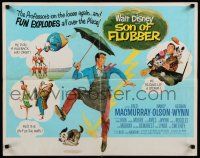 9w224 SON OF FLUBBER 1/2sh '63 Walt Disney, art of absent-minded professor Fred MacMurray!