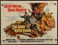 9w227 SONS OF KATIE ELDER 1/2sh '65 John Wayne, Dean Martin, sexy Martha Hyer!