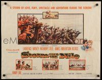 9w232 STORM OVER THE NILE style B 1/2sh '56 Laurence Harvey, Anthony Steele, Mary Ure, Justice!