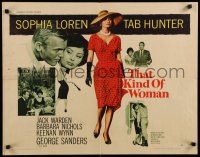 9w250 THAT KIND OF WOMAN style B 1/2sh '59 images of sexy Sophia Loren, Tab Hunter & George Sanders