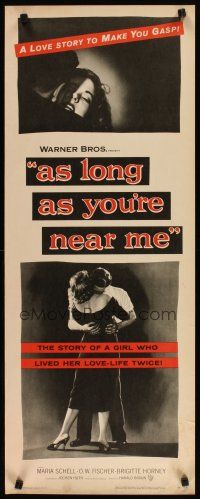 9w310 AS LONG AS YOU'RE NEAR ME insert '56 Maria Schell strangely lived her love-life twice!
