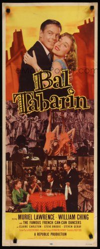 9w313 BAL TABARIN insert '52 Muriel Lawrence & the sexy Famous French Can-Can Dancers!