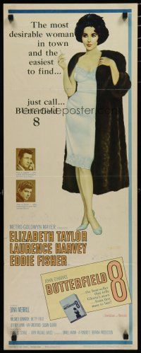9w351 BUTTERFIELD 8 insert '60 callgirl Elizabeth Taylor, most desirable and easiest to find!