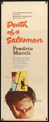 9w385 DEATH OF A SALESMAN insert '52 Fredric March as Willy Loman, from Arthur Miller's play!
