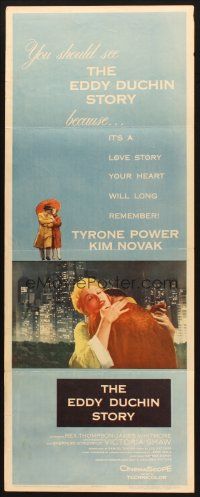 9w395 EDDY DUCHIN STORY insert '56 Tyrone Power & Kim Novak in a love story you will remember!