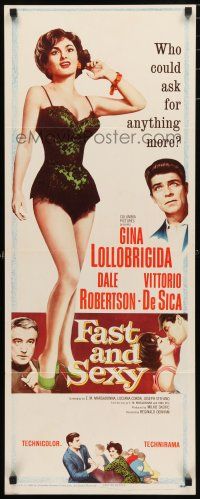 9w407 FAST & SEXY insert '61 who could ask for more than half-dressed sexy Gina Lollobrigida!