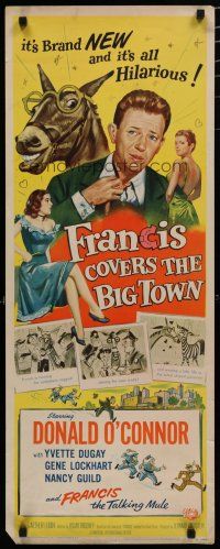 9w412 FRANCIS COVERS THE BIG TOWN insert '53 the talking mule, Donald O'Connor, Yvette Dugay!