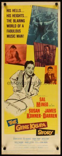 9w417 GENE KRUPA STORY insert '60 Sal Mineo is Gene Krupa, the savage tempo of the Jazz Era!