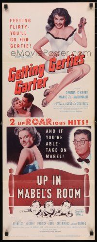9w418 GETTING GERTIE'S GARTER/UP IN MABEL'S ROOM insert '56 O'Keefe, romcom double-feature!