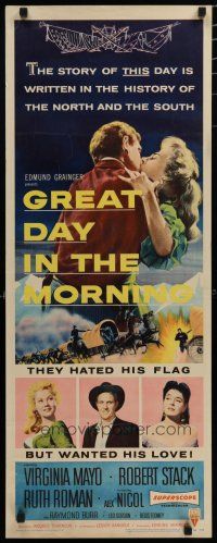 9w429 GREAT DAY IN THE MORNING insert '56 Robert Stack, Virginia Mayo, Ruth Roman!