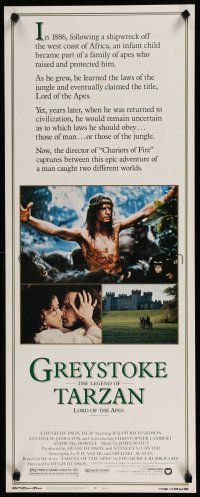 9w433 GREYSTOKE insert '83 great images of Christopher Lambert as Tarzan, Lord of the Apes!